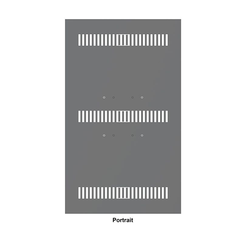 Dim Gray Multibrackets M Pro Series - Enclosure 43" Back Plate Small Black