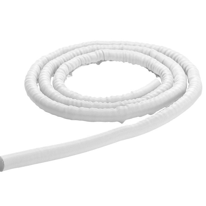 Light Gray Multibrackets M Universal Cable Sock Self Wrapping 19mm White 25m
