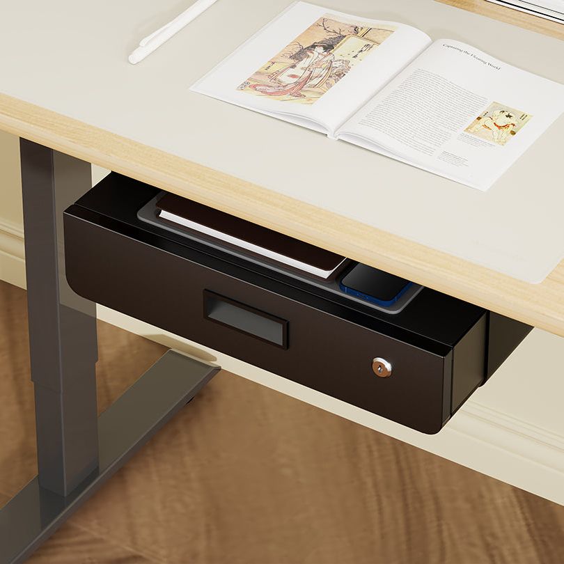 Light Gray Multibrackets M Under Desk Drawer Lockable Black with Shelf