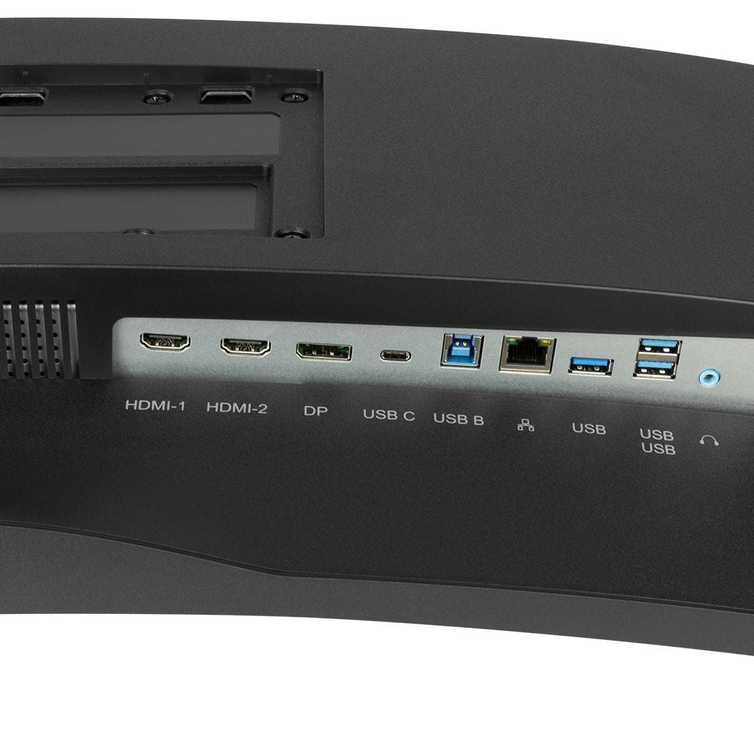 Dark Slate Gray iiyama ProLite 45" Curved 1500R UWQHD 5120 x 1440 pixels Ultra Wide Computer Monitor with KVM Switch and USB-C Dock