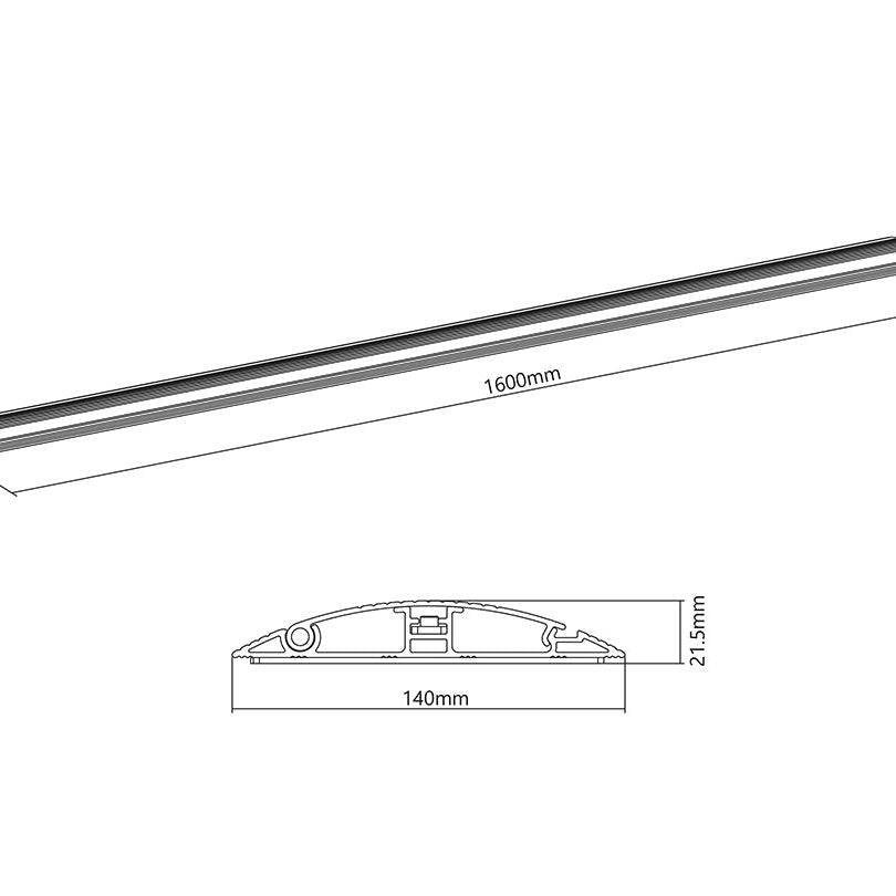 Dim Gray Multibrackets M Cable Cover Floor Black - 139mm W - 1600mm L