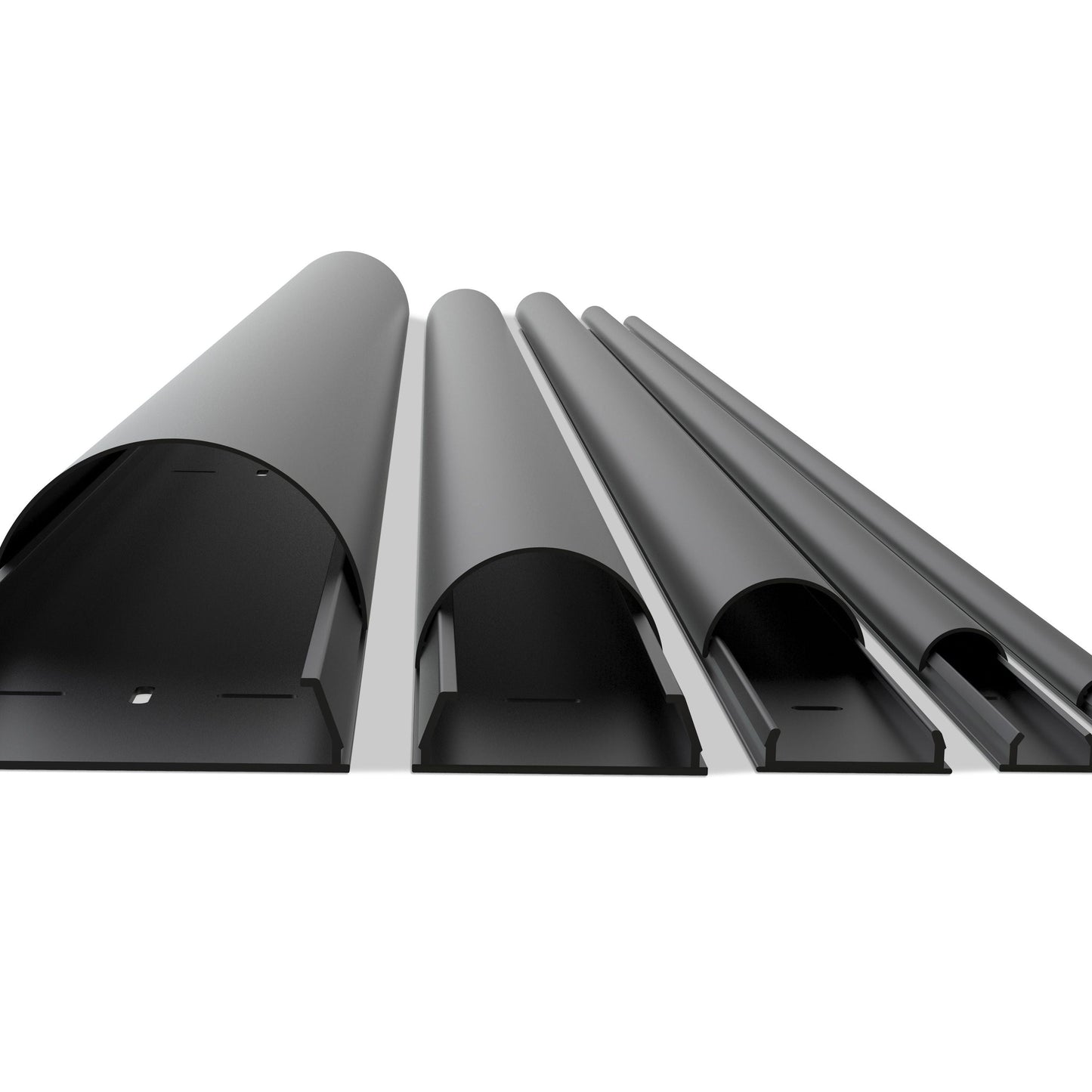 Dark Slate Gray Multibrackets M Universal Cable Cover Black 18mm-W 1600-L