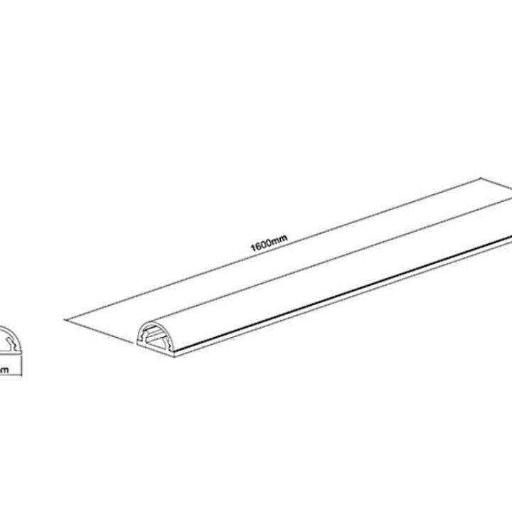 Light Gray Multibrackets M Universal Cable Cover Black 18mm-W 1600-L