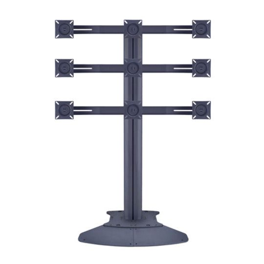 Dark Slate Gray Multibrackets M Public Display Stand Triple Screen Mount 10"-24" Black