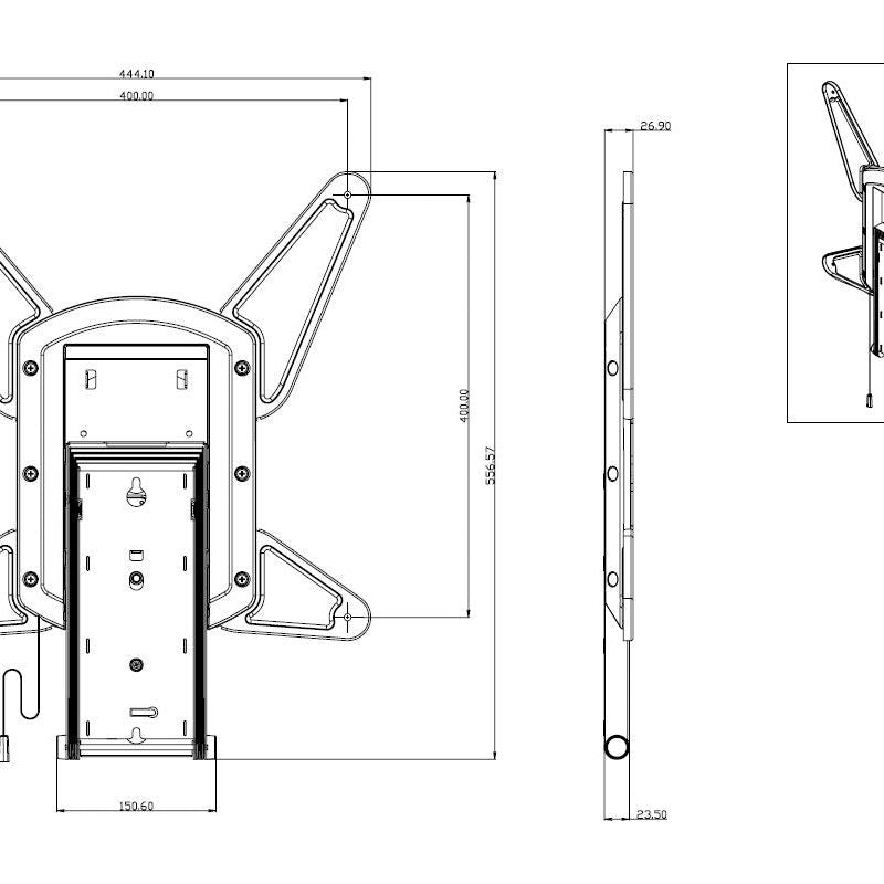 Light Gray Multibrackets M Motorized Tilt Mount Large