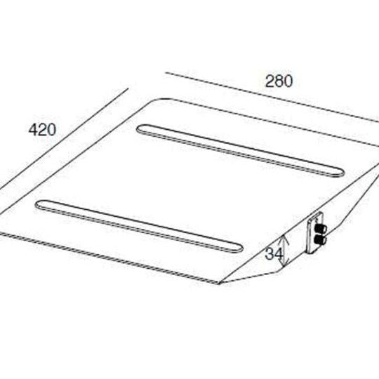 White Smoke Multibrackets M Public Display Stand Shelf Black