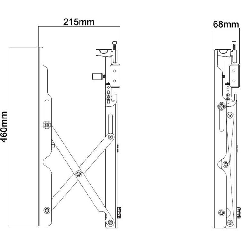 Light Gray Multibrackets M Public Video Wall Mount Push 40-70" Black