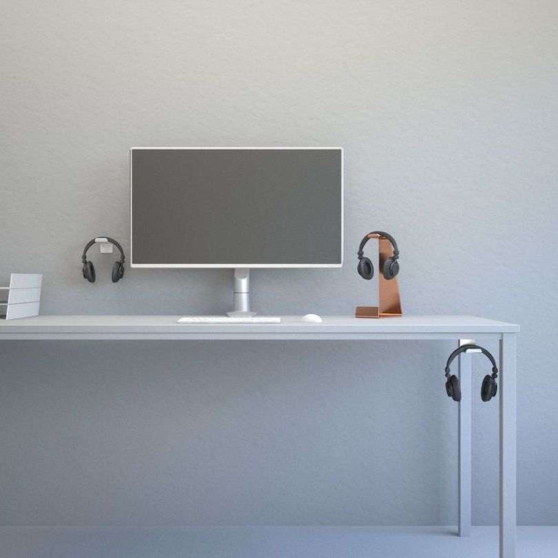 Dark Gray Multibrackets M Headset Holder Desk White