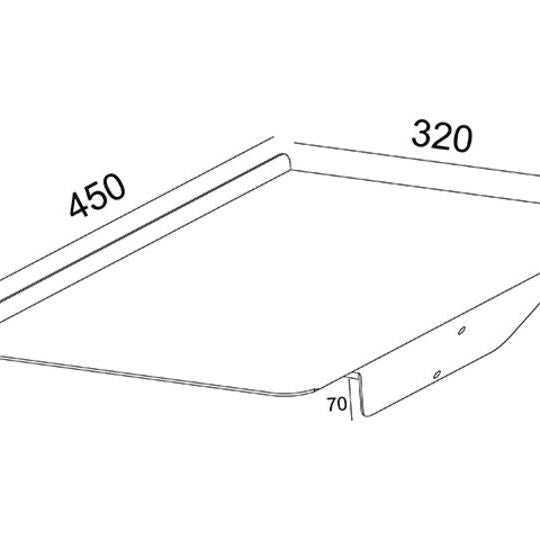 Lavender Multibrackets M A3 Brochure Shelf Public Display Stand Silver