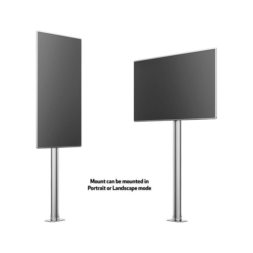 Dark Slate Gray Multibrackets M Display Stand 180 Single Silver w. Floormount