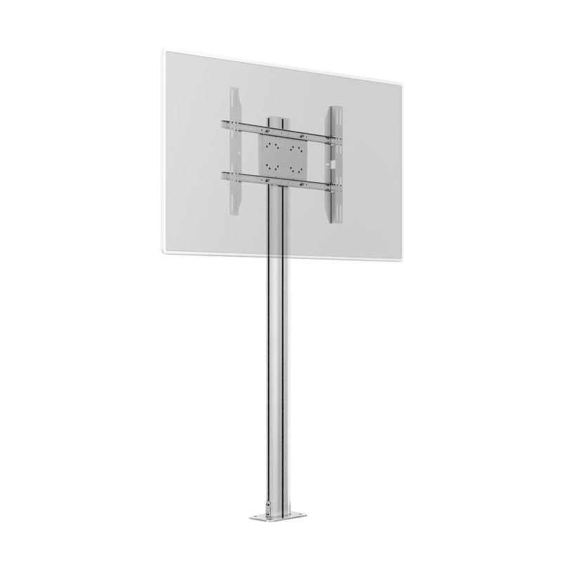 Light Gray Multibrackets M Display Stand 180 Single Silver w. Floormount