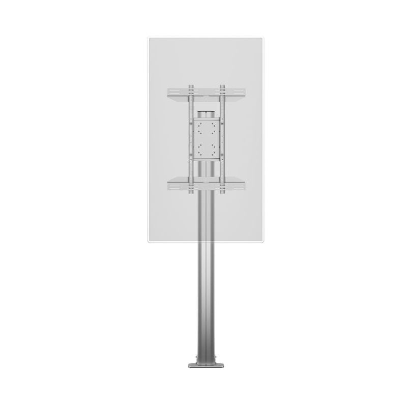 Light Gray Multibrackets M Display Stand 180 Single Silver w. Floormount