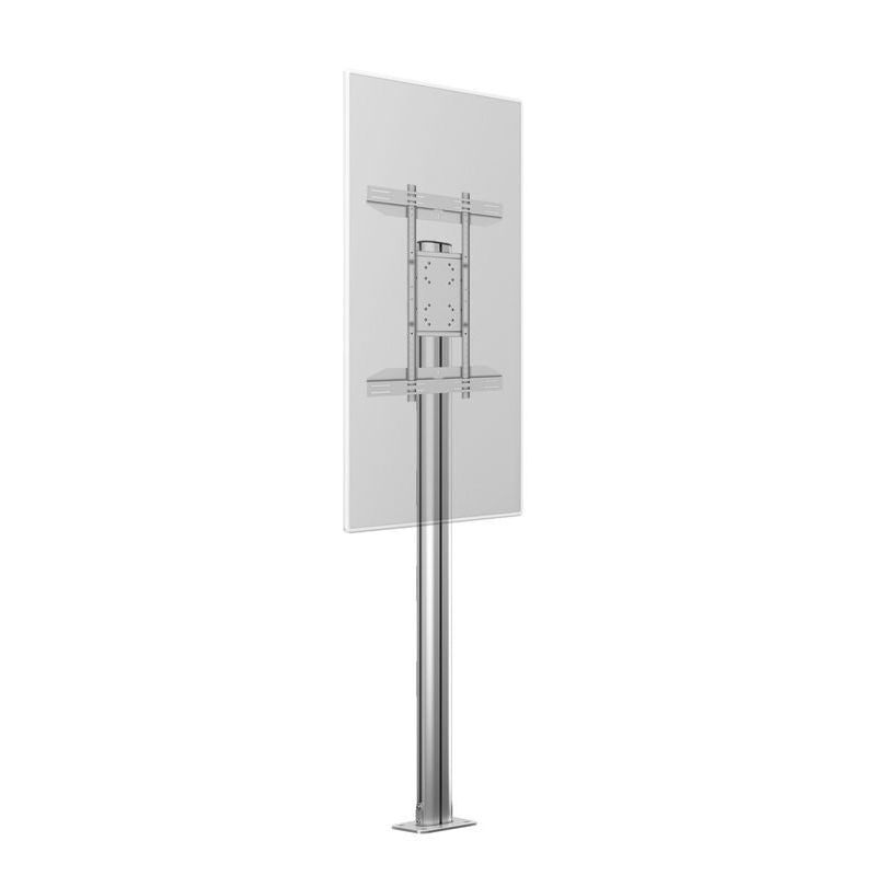 Light Gray Multibrackets M Display Stand 180 Single Silver w. Floormount