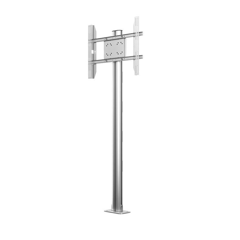 Light Gray Multibrackets M Display Stand 180 Single Silver w. Floormount