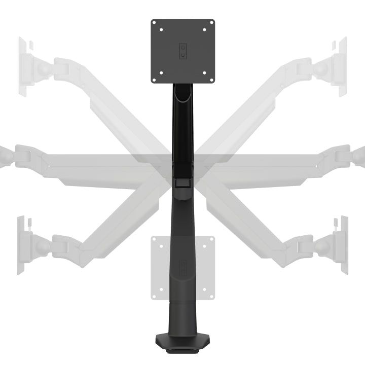 Light Gray Multibrackets M VESA Gas Lift Arm Single Black HD