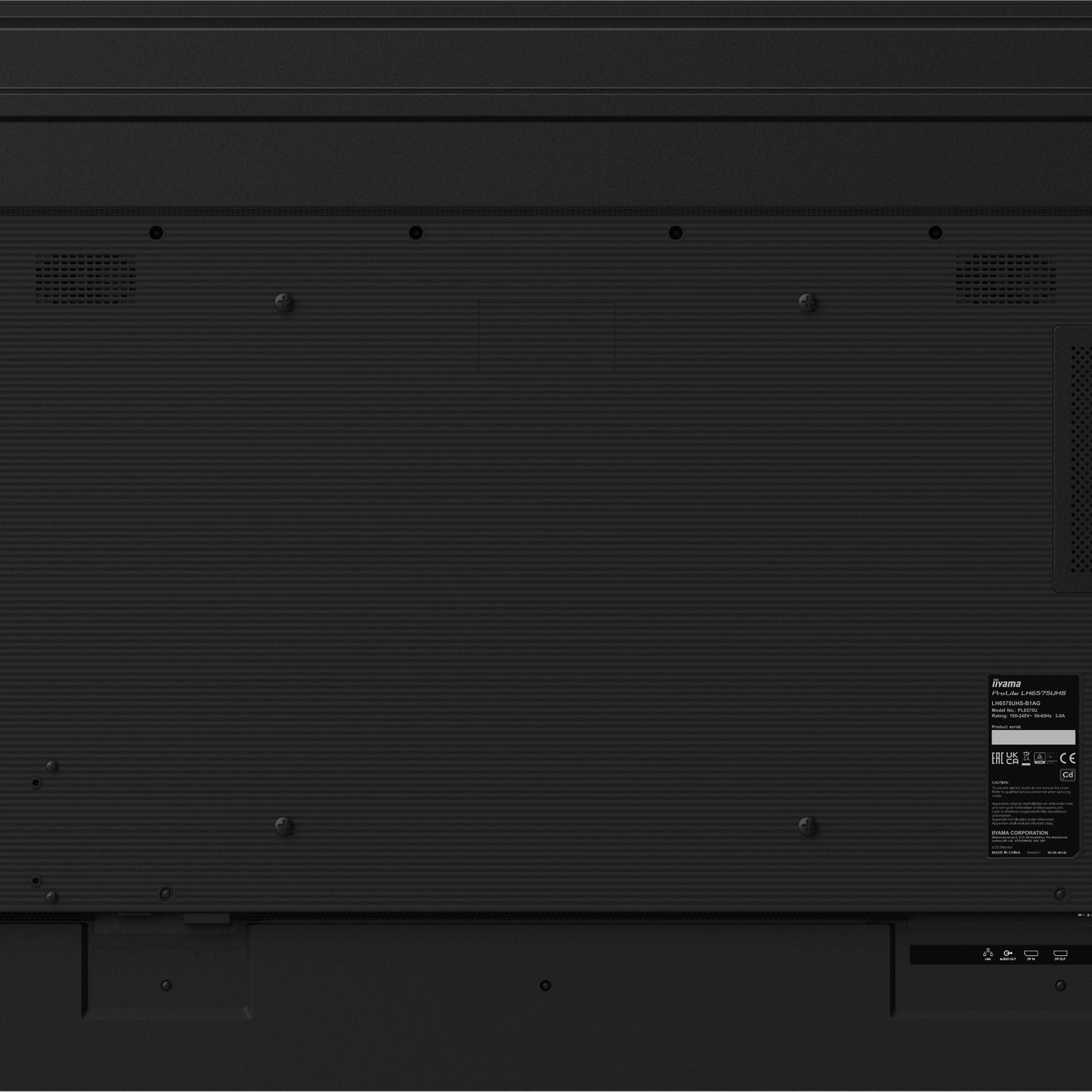 Black iiyama LH6565UHSB-B1 Signage Display Kiosk design 163.8 cm (64.5") LED Wi-Fi 800 cd/m² 4K Ultra HD Black Built-in processor Android 11 24/7