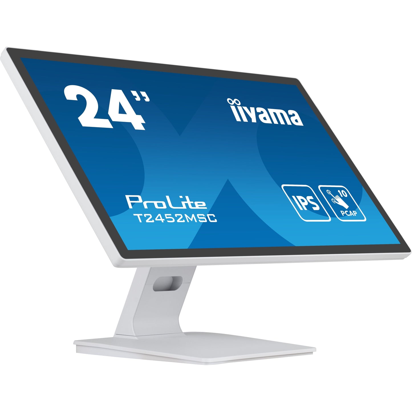Dark Cyan iiyama ProLite computer monitor 60.5 cm (23.8") 1920 x 1080 pixels Full HD LCD Touchscreen Multi-user White