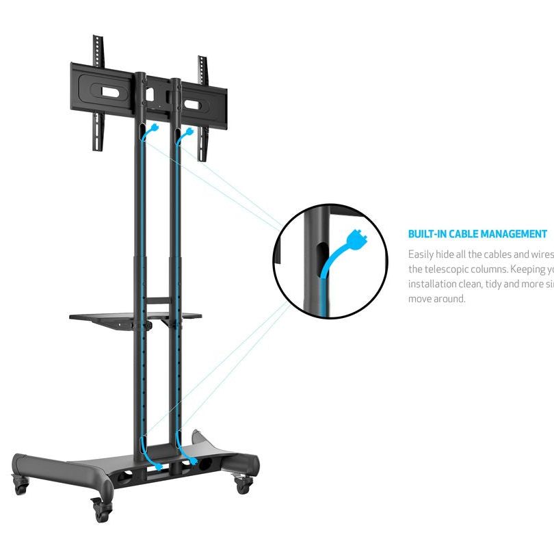 Dark Slate Gray Multibrackets M Public Floorstand Basic 150 incl shelf & camera holder