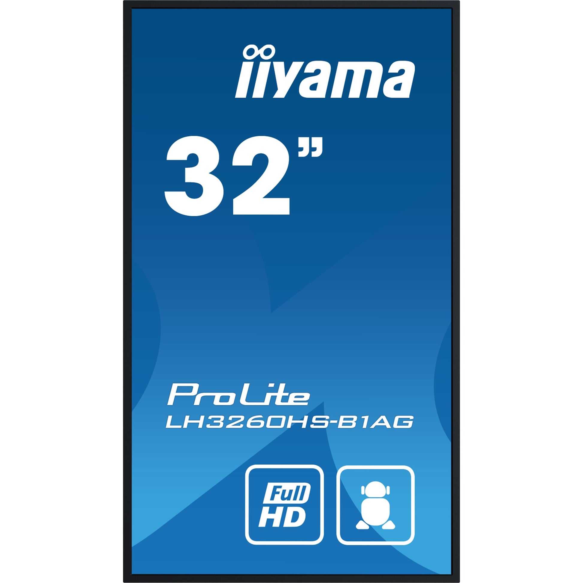 Dark Cyan iiyama PROLITE Digital A-board 80 cm (31.5") LED Wi-Fi 500 cd/m² Full HD Black Built-in processor Android 11 24/7