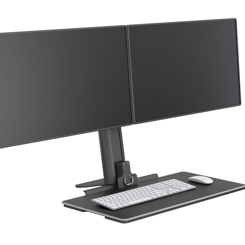 Dark Slate Gray Multibrackets M Easy Stand Dual Monitor Mount Black