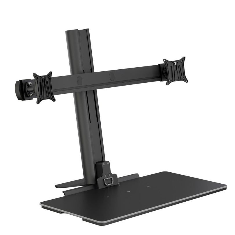 Dark Slate Gray Multibrackets M Easy Stand Dual Monitor Mount Black