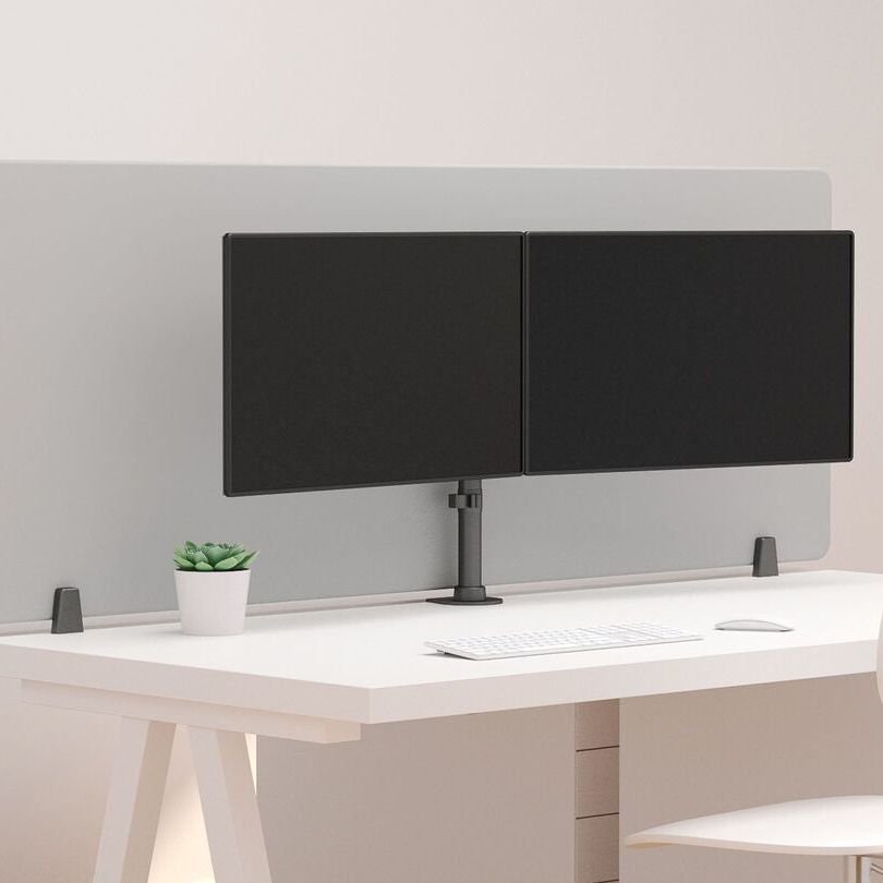 Gray Multibrackets M Deskmount Basic Dual