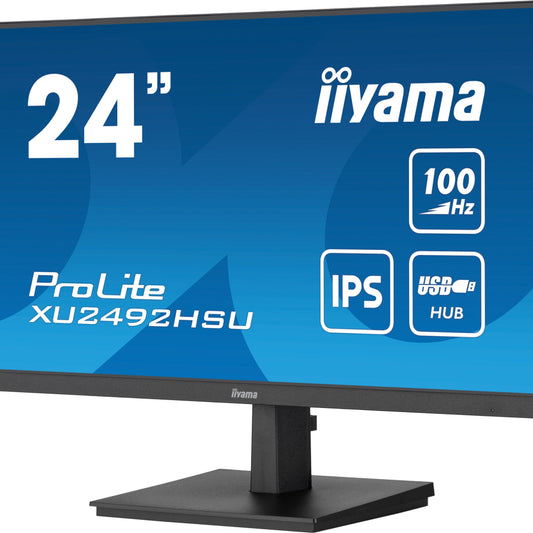 Dark Cyan iiyama ProLite XU2492HSU-B6 24" IPS 1920 x 1080 pixels Full HD LED Display Black