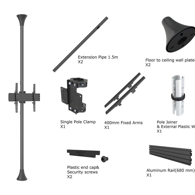 Dark Slate Gray Multibrackets M Floor to Ceiling Mount Pro MBFC1U