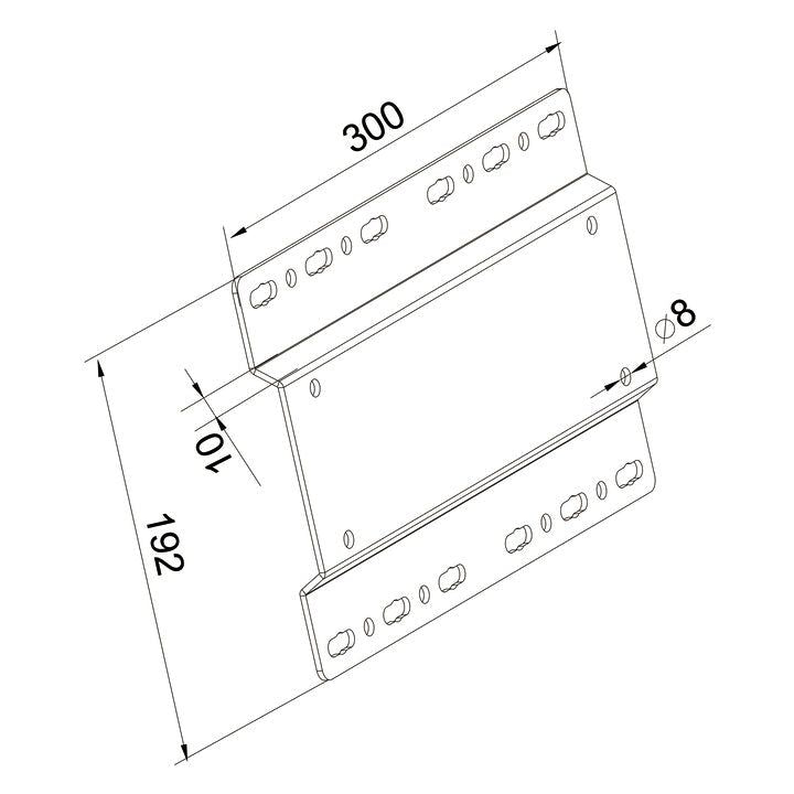 Dark Slate Gray Multibrackets M Pro Series - Wallmount Plate Large