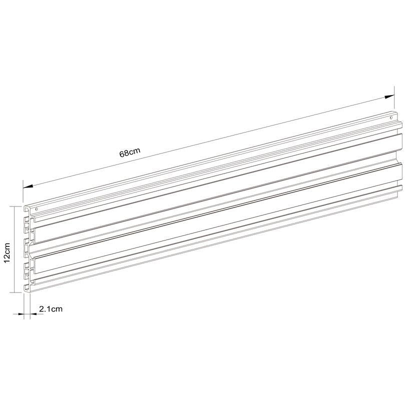 Lavender Multibrackets M Pro Series - Single Screen Rail 68cm Black