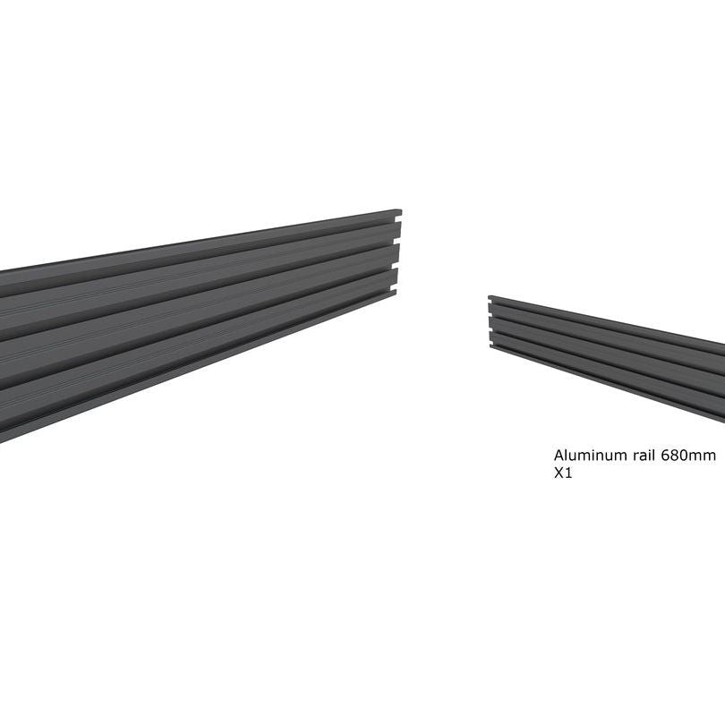 Dark Slate Gray Multibrackets M Pro Series - Single Screen Rail 68cm Black