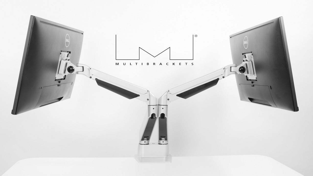 Lavender Multibrackets M VESA Gas Lift Arm Dual Side by Side Silver