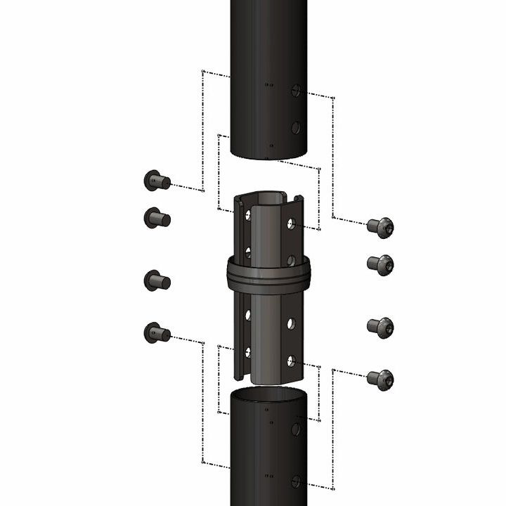 Dark Slate Gray Multibrackets M Pro Series - Internal Pole Joiner