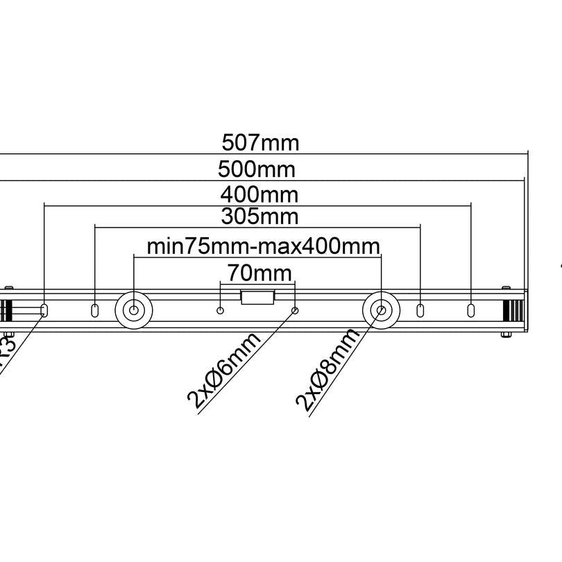 White Smoke Multibrackets M Universal Wallmount Black Small