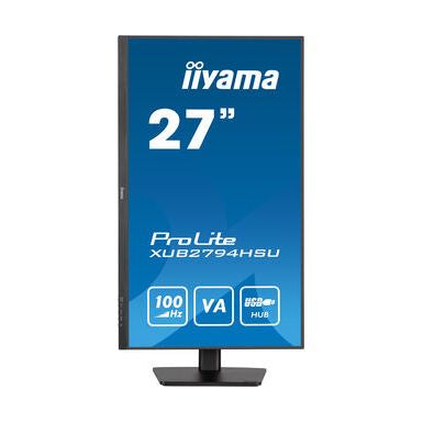 Dark Cyan iiyama ProLite XUB2794HSU-B6 27" Full HD VA panel with 100Hz refresh rate and 150mm height adjustable stand