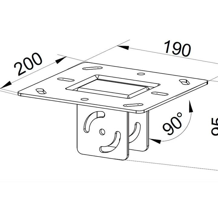 Lavender Multibrackets M Pro Series - Ceiling Plate HD