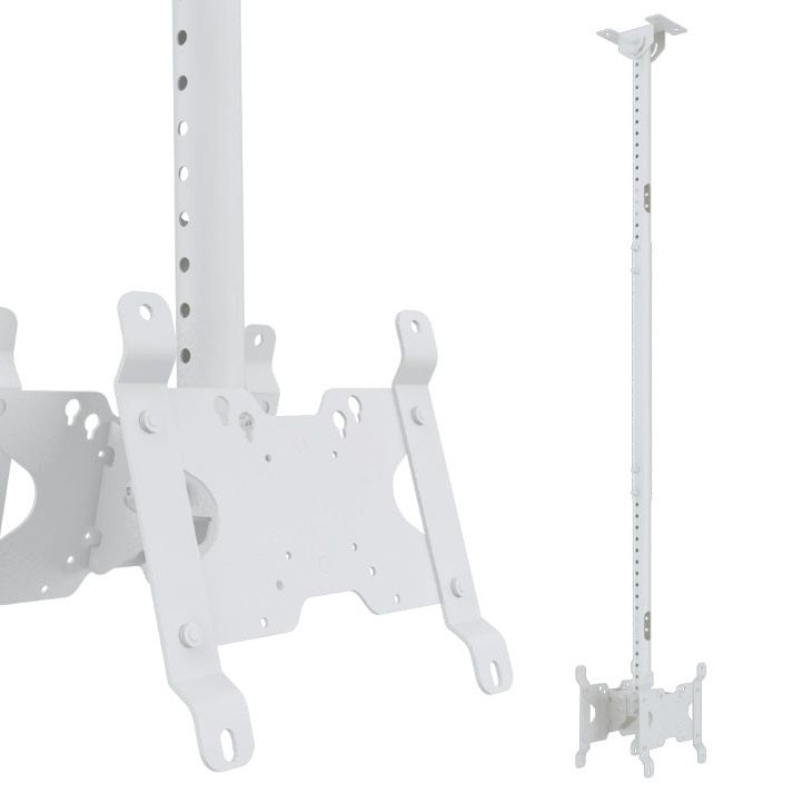 Light Gray Multibrackets M Public Ceilingmount Small Back to Back White 1500