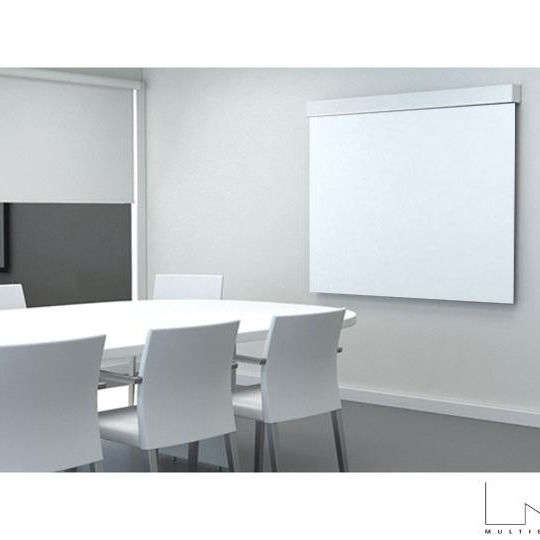 Light Gray Multibrackets M 1:1 Manual Projection Screen 200x200, 112" White Edition