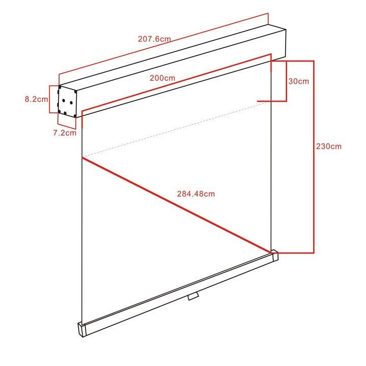 White Smoke Multibrackets M 1:1 Manual Projection Screen 200x200, 112" White Edition