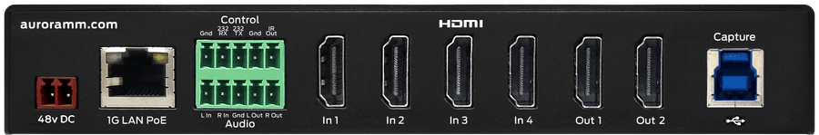 Black Aurora Multimedia ASP-42 4K60 4x2 HDMI 2.0 Matrix with USB 3.1 Capture