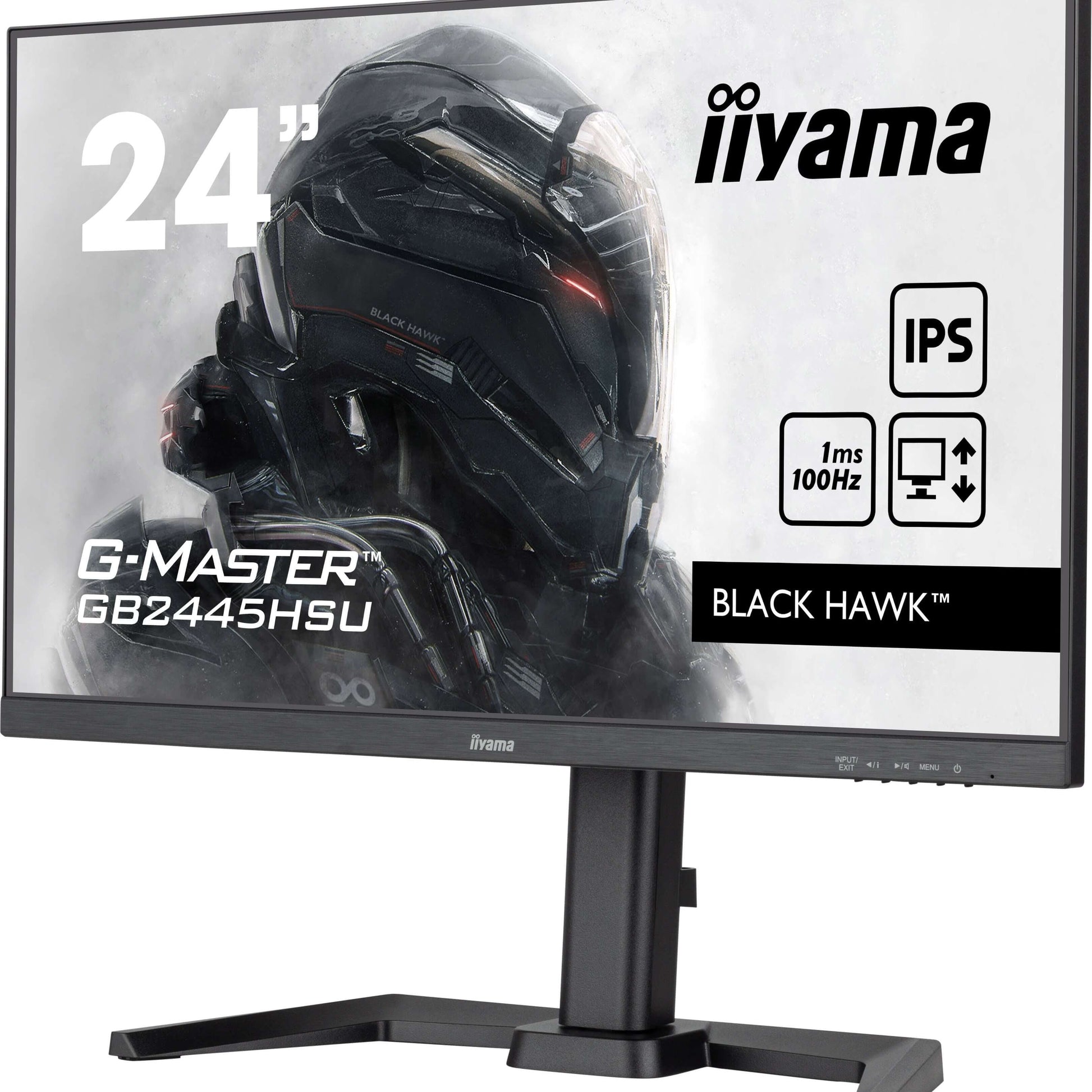 Light Gray iiyama G-MASTER GB2445HSU-B2 LED display 60.5 cm (23.8") 1920 x 1080 pixels Full HD Black