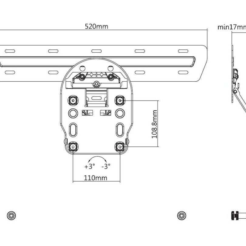 Light Gray Multibrackets M QLED Wallmount Series 7/8/9