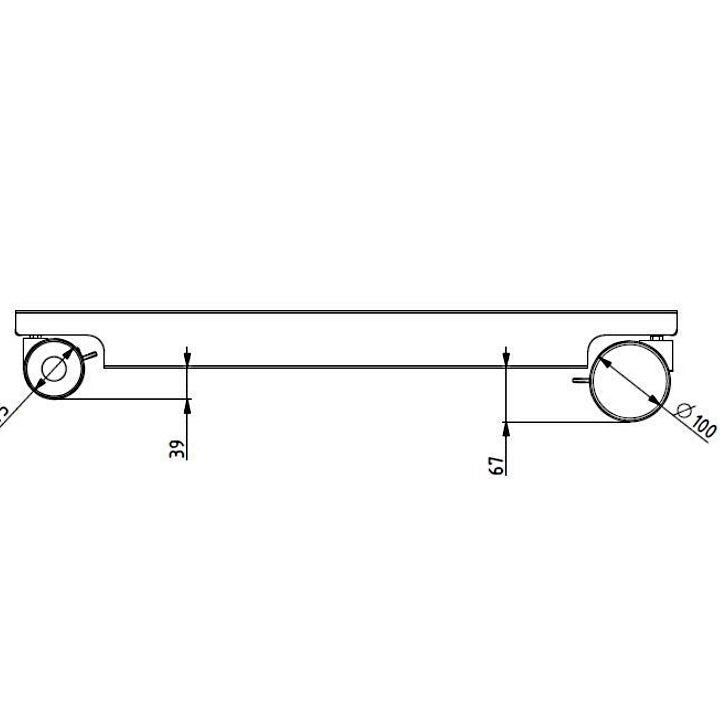 Lavender Multibrackets Tente Wheelpack 100mm for M Motorized Public Floorstand 160kg
