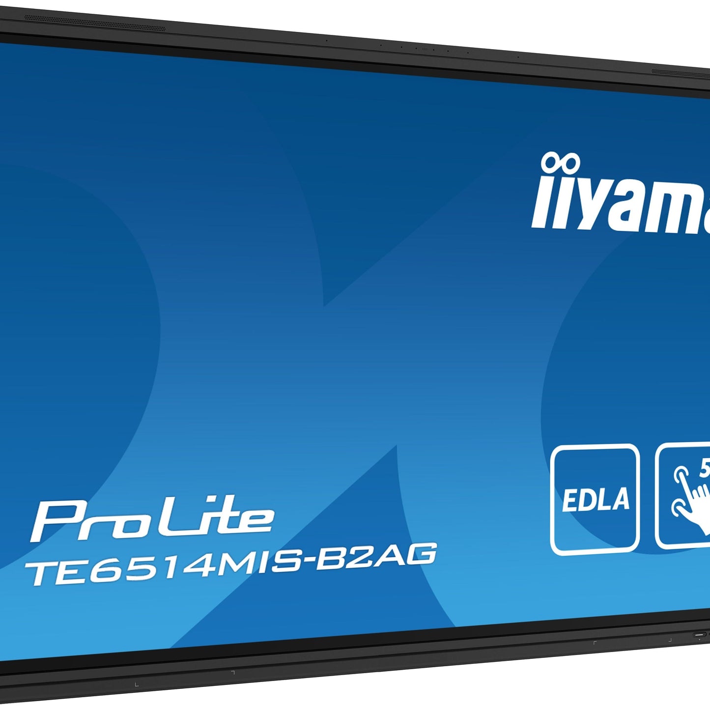 Dark Cyan iiyama PROLITE TE6514MIS-B2AG Digital signage flat panel 165.1 cm (65") LCD Wi-Fi 435 cd/m² 4K Ultra HD Black Touchscreen Built-in processor Android 24/7