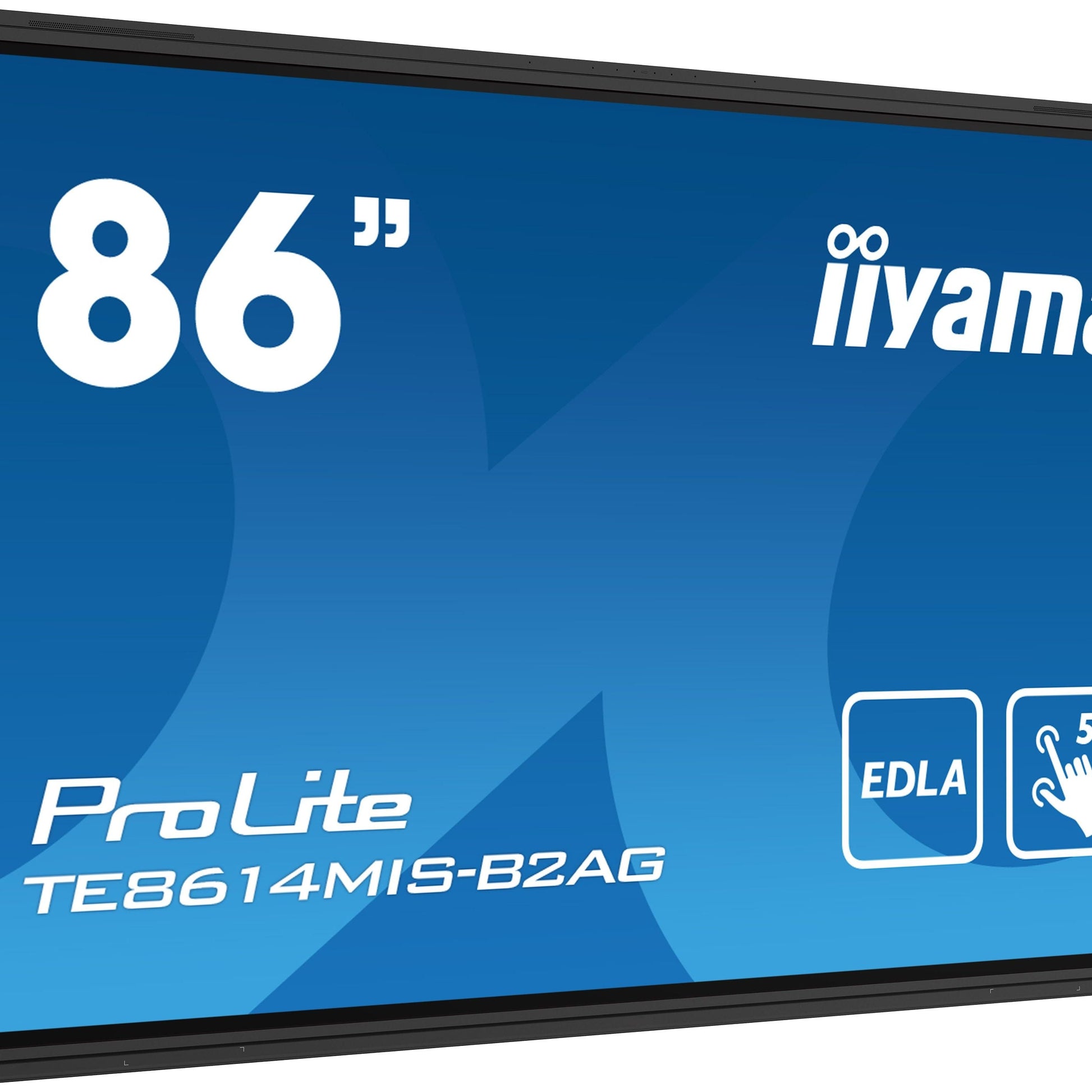 Dark Cyan iiyama PROLITE TE8614MIS-B2AG Digital signage flat panel 2.18 m (86") LCD Wi-Fi 435 cd/m² 4K Ultra HD Black Touchscreen Built-in processor Android 24/7