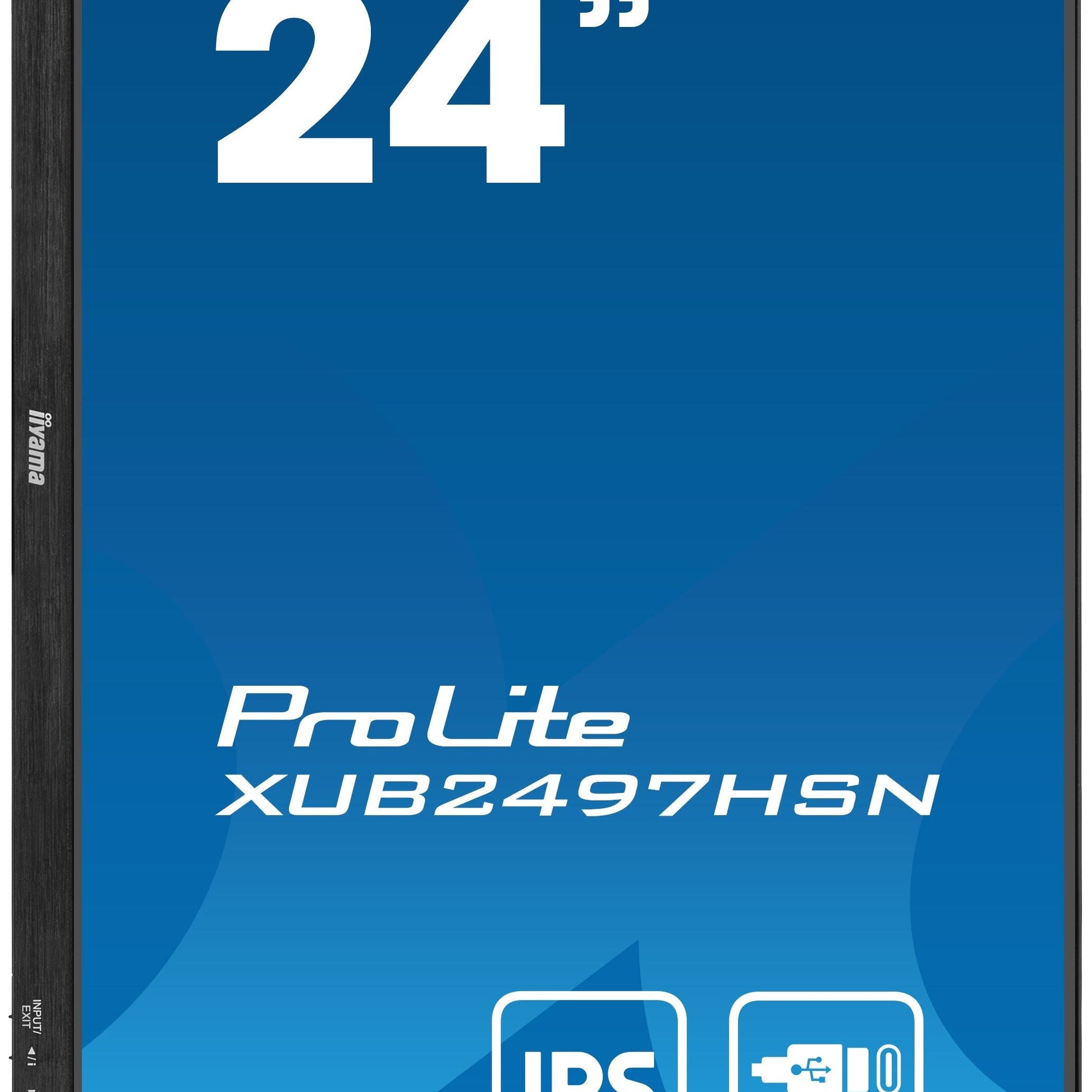 Dark Cyan iiyama ProLite XUB2497HSN-B2 24" Full HD LED Desktop Monitor with USB-C Hub & RJ45 Port