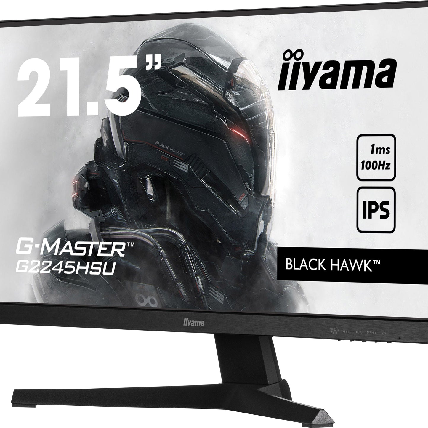 Dark Slate Gray iiyama G-MASTER G2245HSU-B2 LED display 55.9 cm (22") 1920 x 1080 pixels Full HD Black