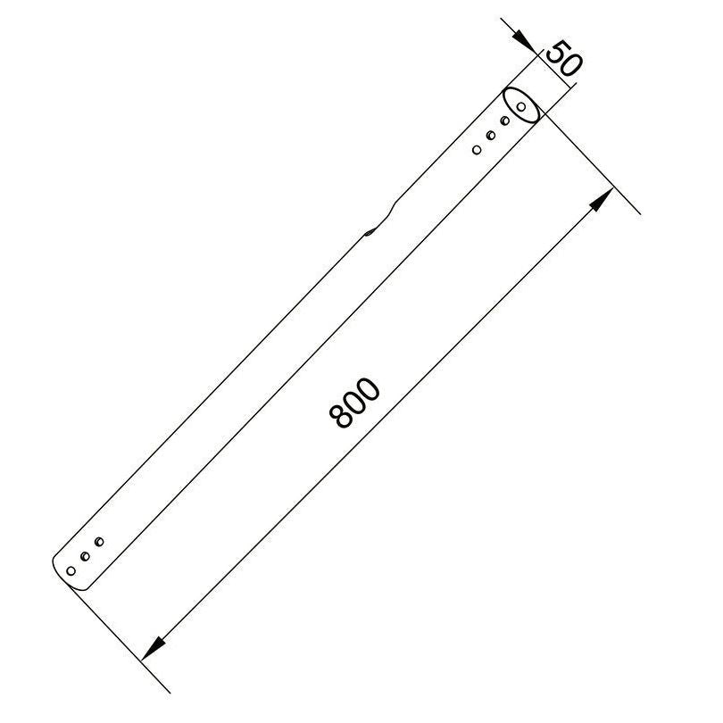 Black Multibrackets M Pro Series - Extension Pipe 0.8m White