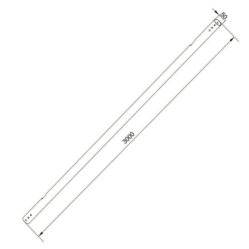 Dark Slate Gray Multibrackets M Pro Series - Extension Pipe 3m White