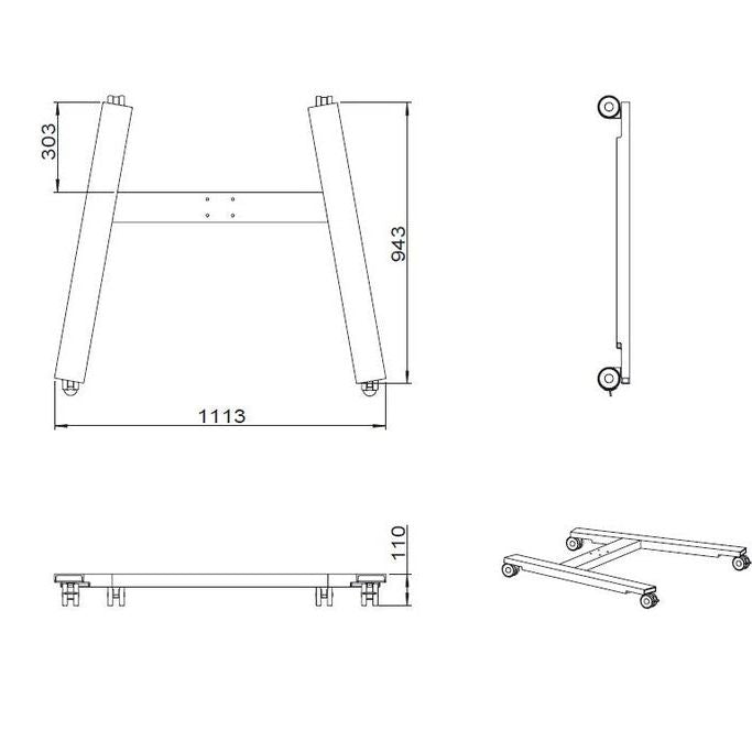 Lavender Multibrackets M Public Display Stand Wheelbase HD Silver